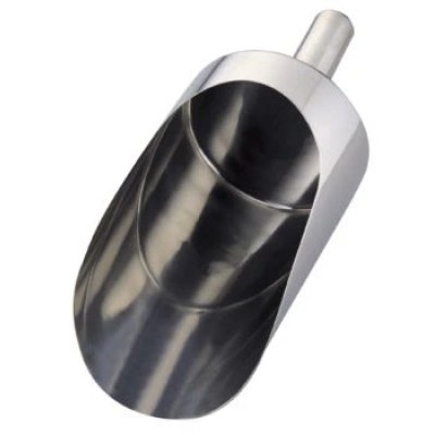 Photo1: No.2374  Stainless scoop XL [450g / 130 x 319 mm]