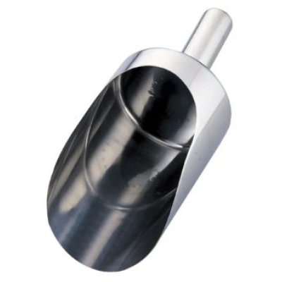 Photo1: No.2373  Stainless scoop L [290g / 108 x 280 mm]