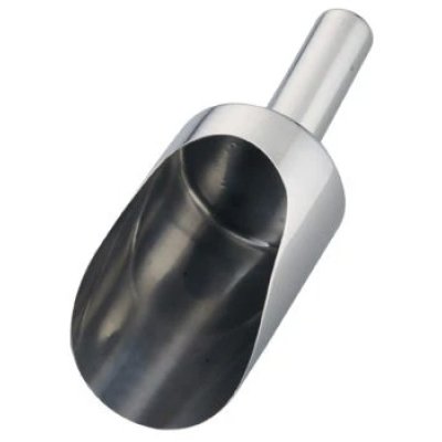 Photo1: No.2372  Stainless scoop M [230g / 88 x 236 mm]