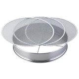 No.1374  Stainless soil sieve 37cm [670g / 370 x 75 mm]