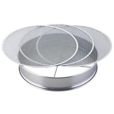 Photo1: No.1374  Stainless soil sieve 37cm [670g / 370 x 75 mm]