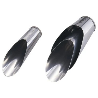 Photo1: No.1376  Stainless scoop with 3pcs [200g / 170 x 80 mm]
