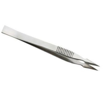 Photo1: No.3316  Stainless steel bud trimming tweezers [24g/125mm]