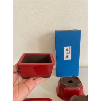 Photo4: No.503  Bunzan, Shohin bonsai pot, 4pcs