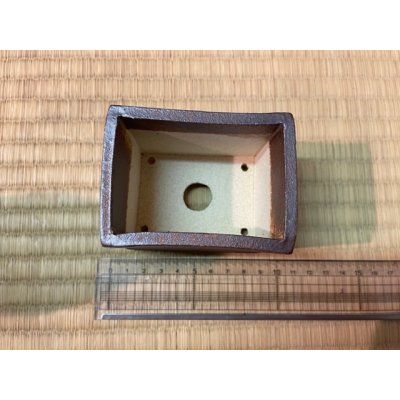 Photo2: No.BR2000-2.5  Rectangle Bonsai pot, brown