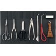 Photo1: No.3063 <br>Stainless steel bonsai tool set 8pcs. [920g] (1)