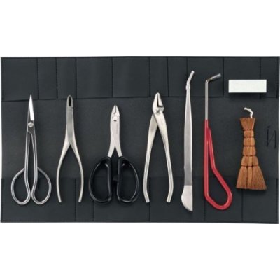 Photo1: No.3063  Stainless steel bonsai tool set 8pcs. [920g]