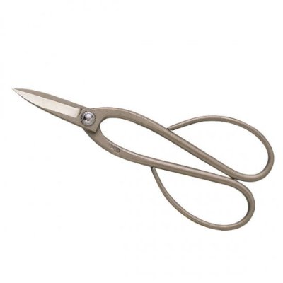 Photo1: No.2025  Fluorine nickel plating long handled bonsai scissors [131g/200mm]