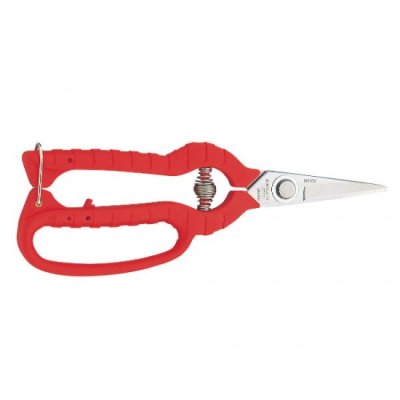 Photo1: No.3052  Stainless steel farming scissors with guard [95g/195mm]