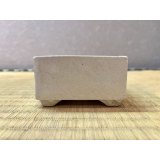 No.WY2011-3  Square Bonsai pot, white