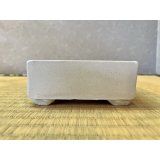 No.WY2012-4  Square Bonsai pot, white