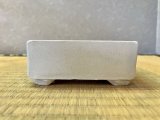 No.WY2012-4  Square Bonsai pot, white