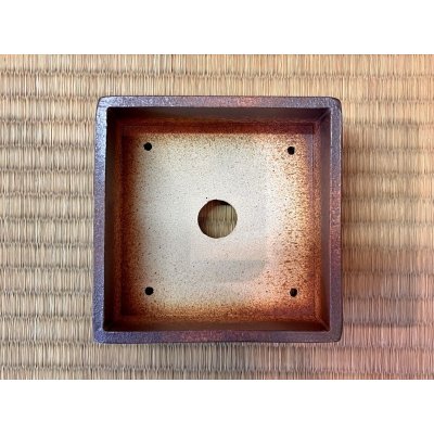 Photo2: No.BR2012-4  Square Bonsai pot, brown