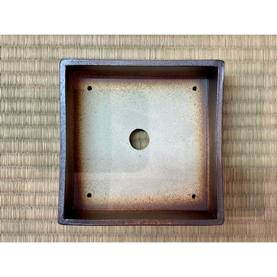 Photo2: No.BR2013-5  Square Bonsai pot, brown