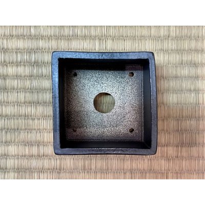 Photo2: No.BK2011-3  Square Bonsai pot, black