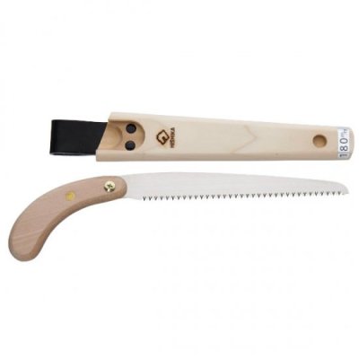 Photo1: No.2457  Pruning saw with wooden sheath 180mm [120g]