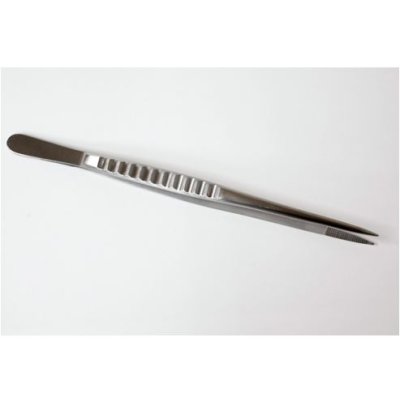 Photo1: No.3332  Stainless steel tweezers narrow type[235mm/85g]
