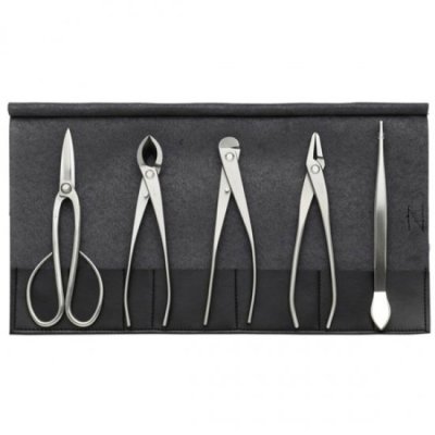 Photo1: No.3062  Stainless steel bonsai tool set 5pcs 