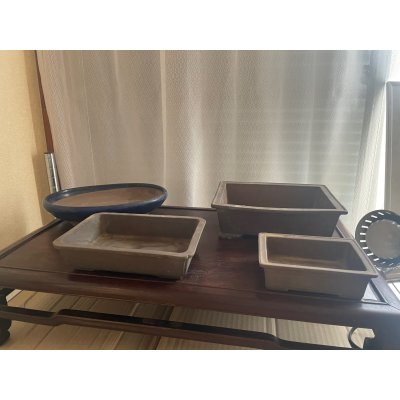 Photo1: No.TB0805  Bonsai pot, 4pcs set