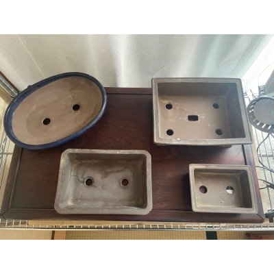 Photo2: No.TB0805  Bonsai pot, 4pcs set