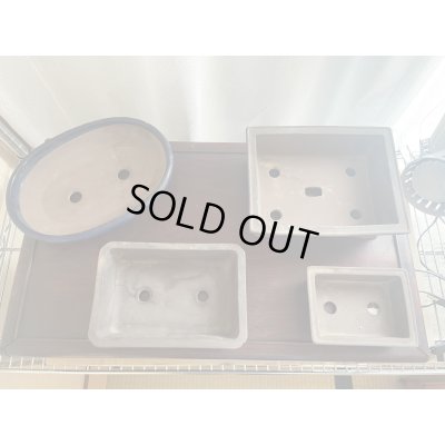 Photo2: No.TB0805  Bonsai pot, 4pcs set
