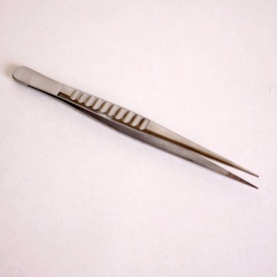 Photo1: No.3500  Stainless steel tweezers narrow type