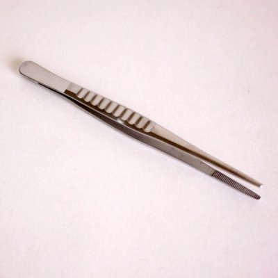 Photo1: No.3501  Stainless steel tweezers narrow type