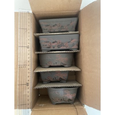 Photo1: No.12A-5A  Bonsai pot set, 5pcs