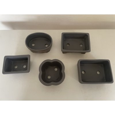 Photo3: No.12A-5A  Bonsai pot set, 5pcs