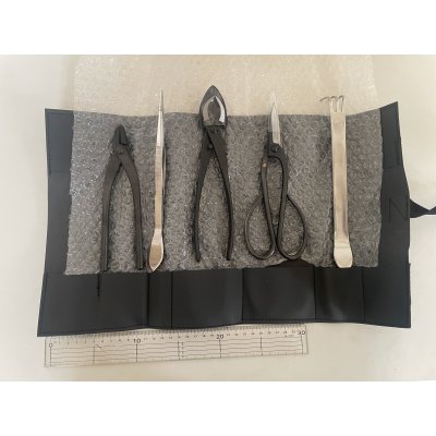 Photo2: No.TB0803  Bonsai tool set with roll up case