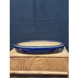 No.MH6801  Heian Kozan 1st, Blue, oval 瑠璃楕円鉢