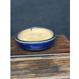 Photo3: No.MH6801 <br>Heian Kozan 1st, Blue, oval 瑠璃楕円鉢 (3)