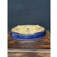 Photo4: No.MH6801 <br>Heian Kozan 1st, Blue, oval 瑠璃楕円鉢 (4)