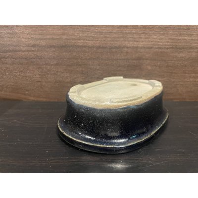 Photo4: No.MH4879 Heian Tofukuji 1st, Ruriyu oval pot