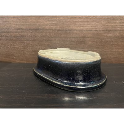 Photo5: No.MH4879 Heian Tofukuji 1st, Ruriyu oval pot