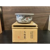 No.HYMT3929 Shibukusa Ryuzo, Gosai(five colours) Uryu(rain dragon) design Round pot