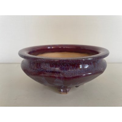 Photo1: No.No.FA5601  Bonsai pot by Shigeru Fukuda