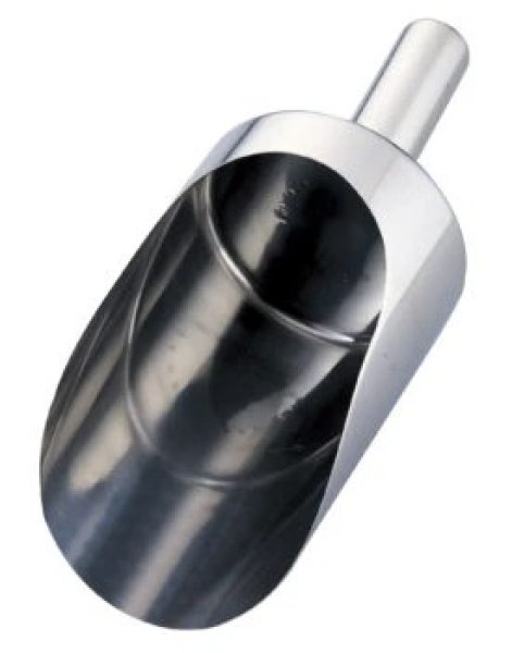 Photo1: No.2373  Stainless scoop L [290g / 108 x 280 mm] (1)