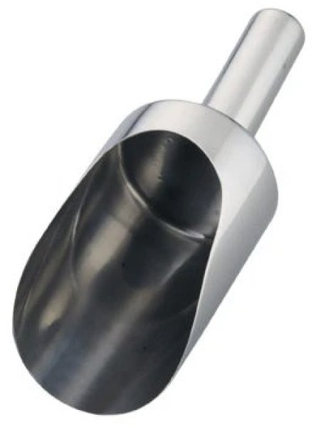 Photo1: No.2372  Stainless scoop M [230g / 88 x 236 mm] (1)