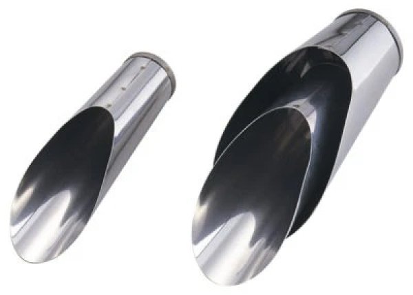 Photo1: No.1376  Stainless scoop with 3pcs [200g / 170 x 80 mm] (1)