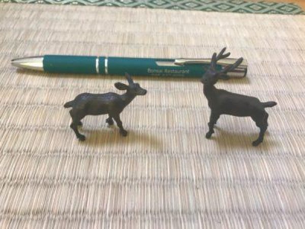 Photo1: No.TP0407  Deer(a pair), bronze (1)