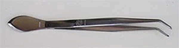 Photo1: No.60191  Stainless Tweezer w/Rake /Curved [35g/205mm] (1)