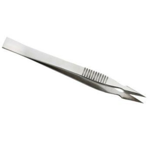 Photo1: No.3316  Stainless steel bud trimming tweezers [24g/125mm] (1)