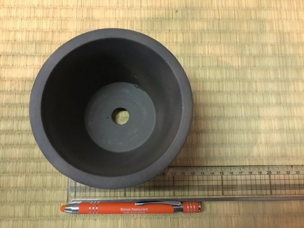 Photo1: No.2B-29  Bonsai pot, round, small (1)