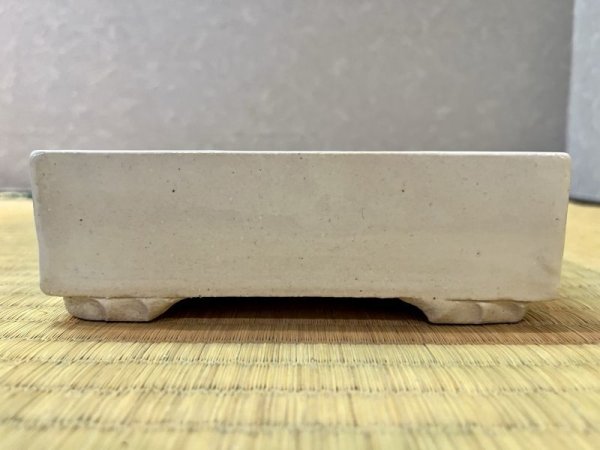 Photo1: No.WY2013-5  Square Bonsai pot, white (1)