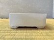 Photo1: No.WY2012-4  Square Bonsai pot, white (1)