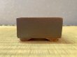 Photo1: No.BR2011-3  Square Bonsai pot, brown (1)