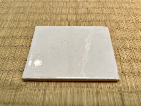 Photo1: No.WY2001-2.5  Square ceramic plate, white (1)