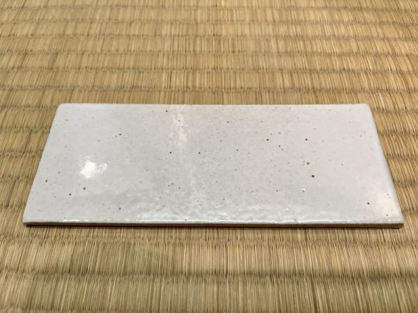 Photo1: No.WY2003-5  Rectangle ceramic plate, white (1)