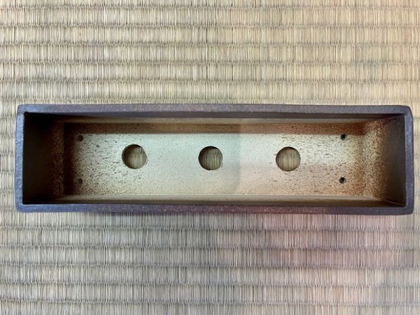 Photo2: No.BR2004-7.5  Rectangle Bonsai pot, brown (2)